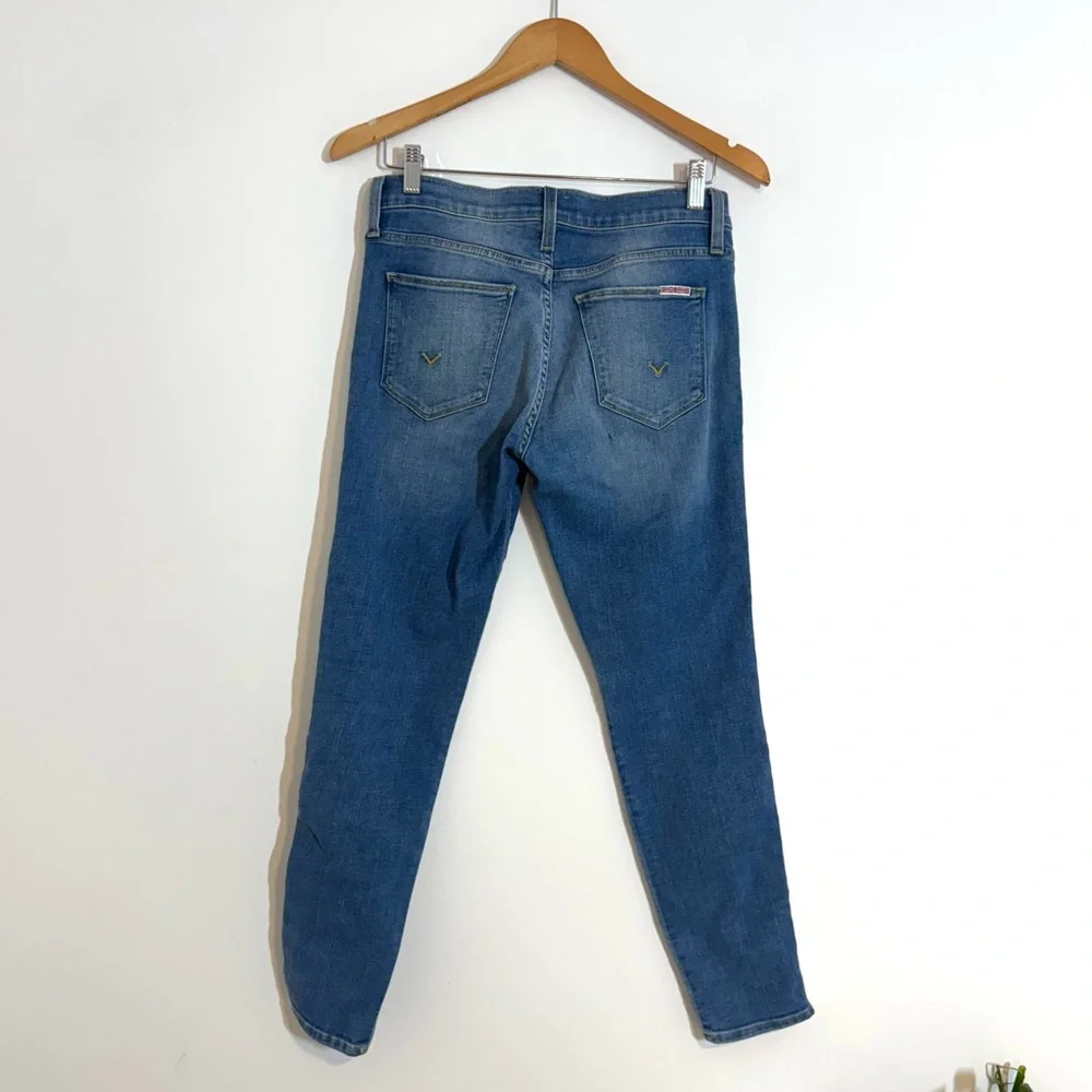 Hudson Natalie Mid Rise Super Skinny Ankle Jeans White Side Stripe Women’s 27 - Picture 10 of 13